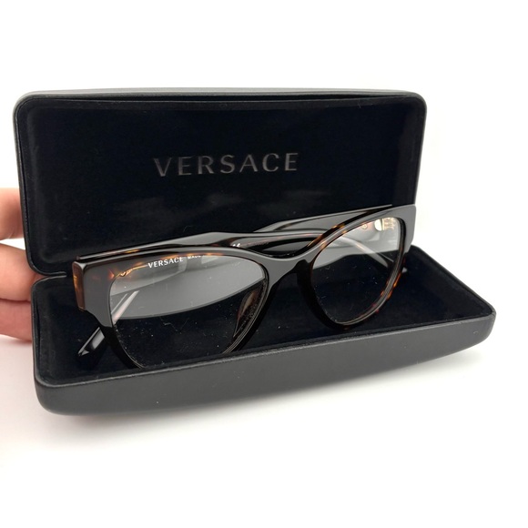 Versace Tortoiseshell Optical Glasses - Brown - ALL INCLUSIVE NWOT - Demo - Picture 8 of 11